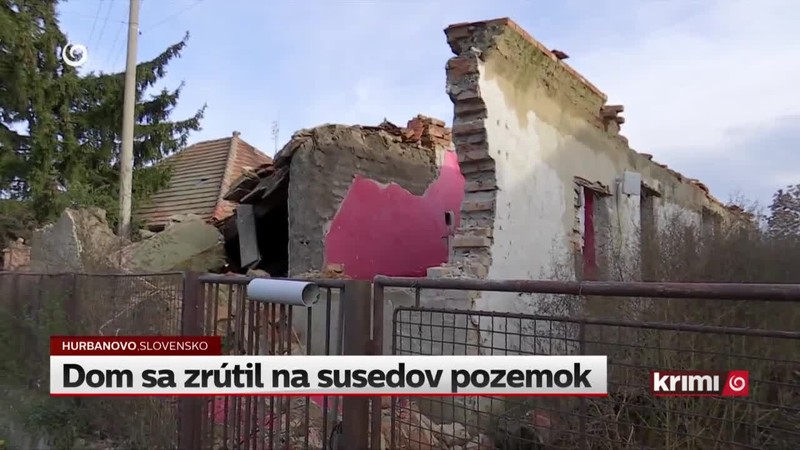 Dom sa zrútil na susedov pozemok