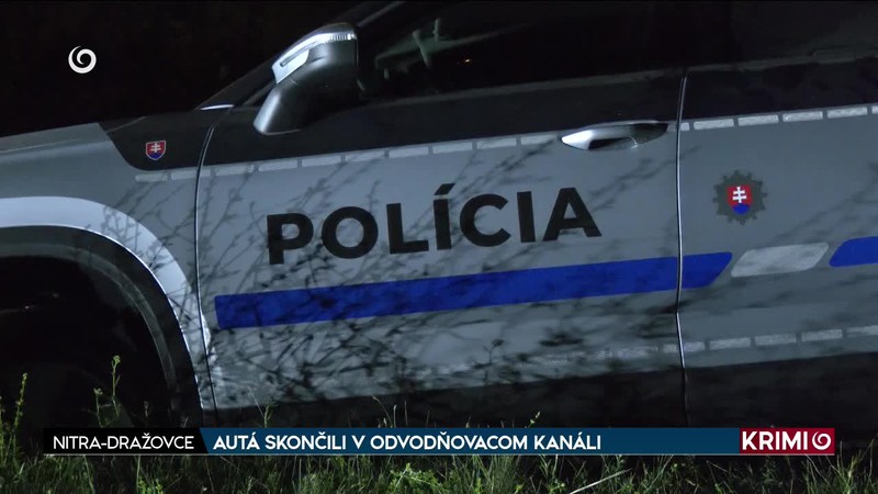 AUTÁ SKONČILI V ODVODŇOVACOM KANÁLI