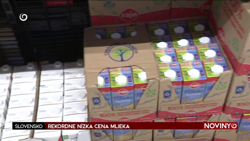 REKORDNE NÍZKA CENA MLIEKA