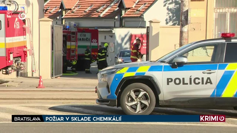 POŽIAR V SKLADE CHEMIKÁLIÍ