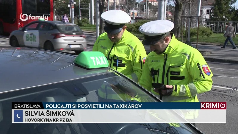 POLICAJTI SI POSVIETILI NA TAXIKÁROV