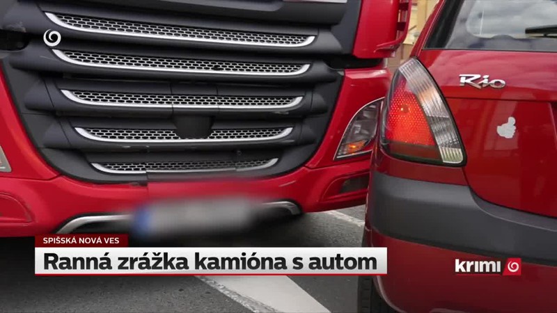 Ranná zrážka kamióna s autom