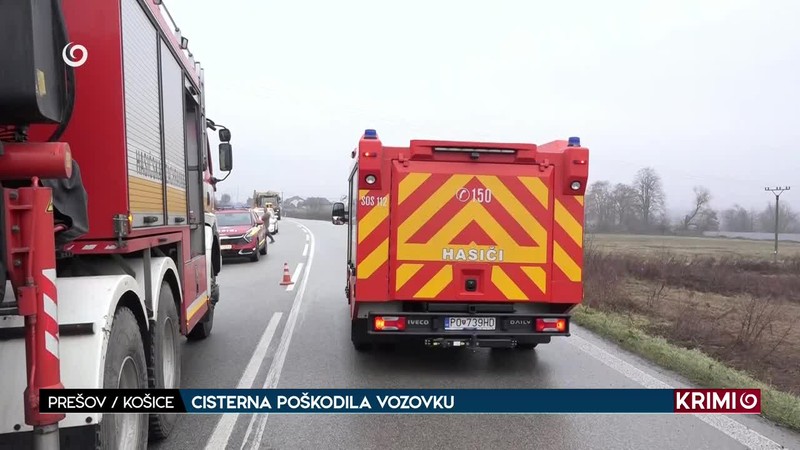 CISTERNA POŠKODILA VOZOVKU