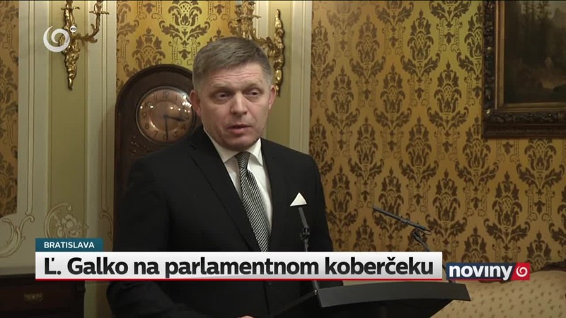 Ľ. Galko na parlamentnom koberčeku