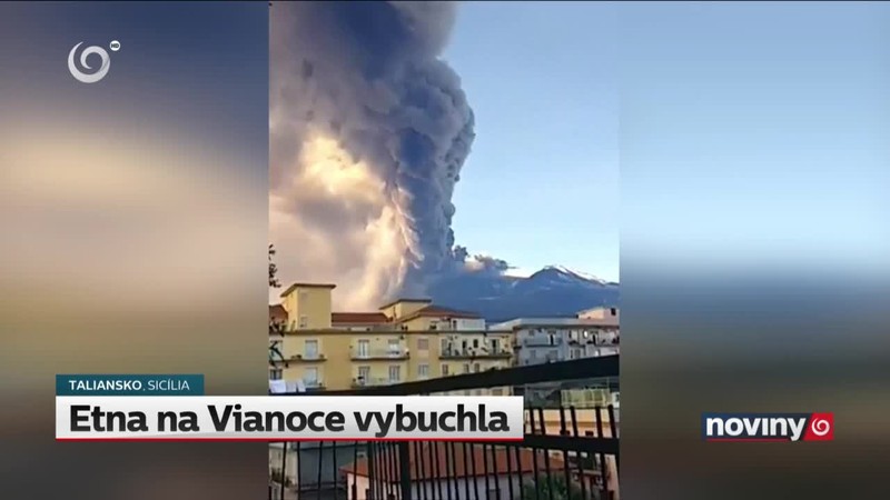 Etna na Vianoce vybuchla