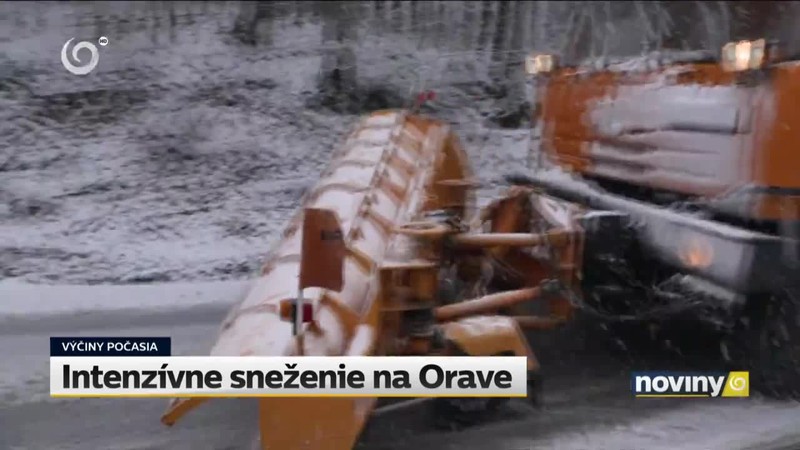 Intenzívne sneženie na Orave