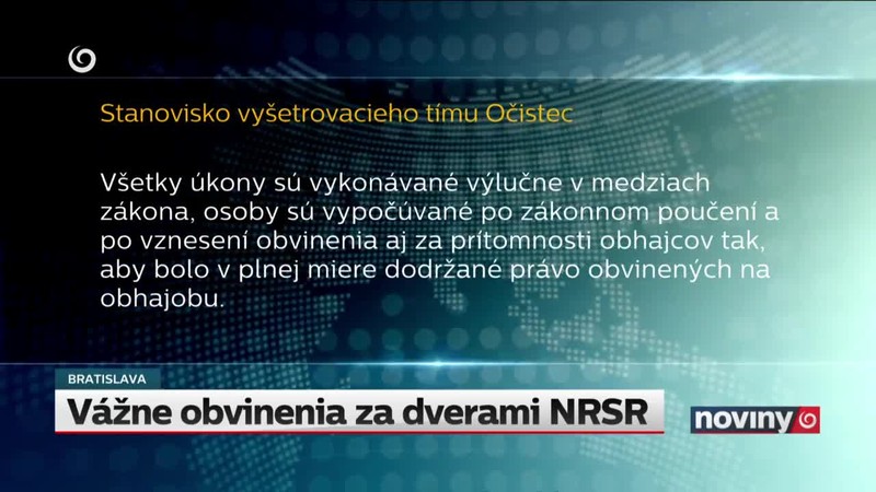 Vážne obvinenia za dverami NRSR