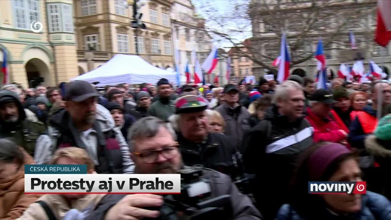 Protesty aj v Prahe