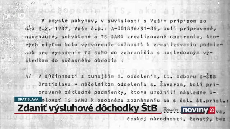 Zdaniť výsluhové dôchodky ŠtB