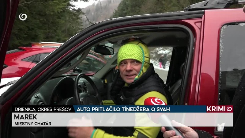 AUTO PRITLAČILO TÍNEDŽERA O SVAH