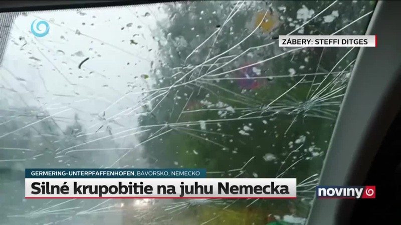 Silné krupobitie na juhu Nemecka