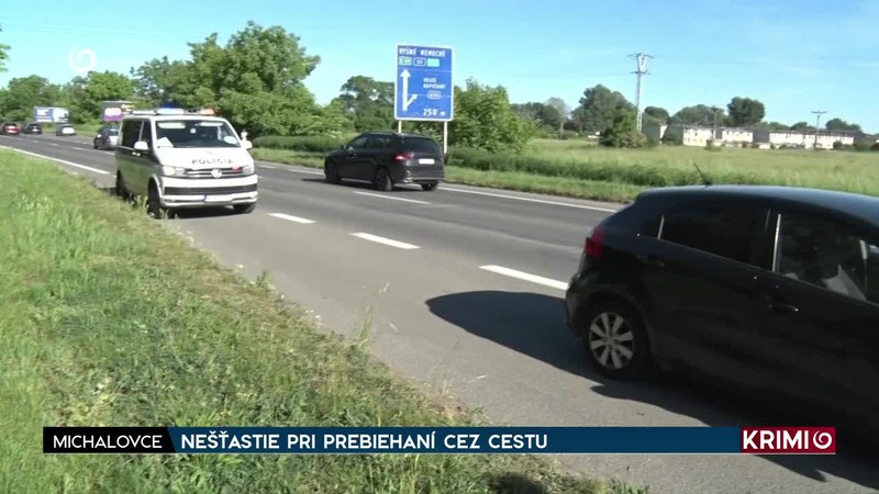 NEŠŤASTIE PRI PREBIEHANÍ CEZ CESTU