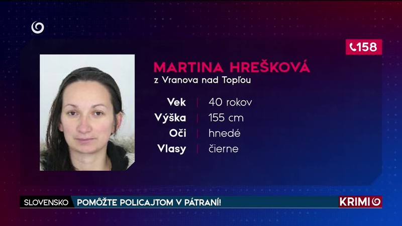 POMÔŽTE POLICAJTOM V PÁTRANÍ!