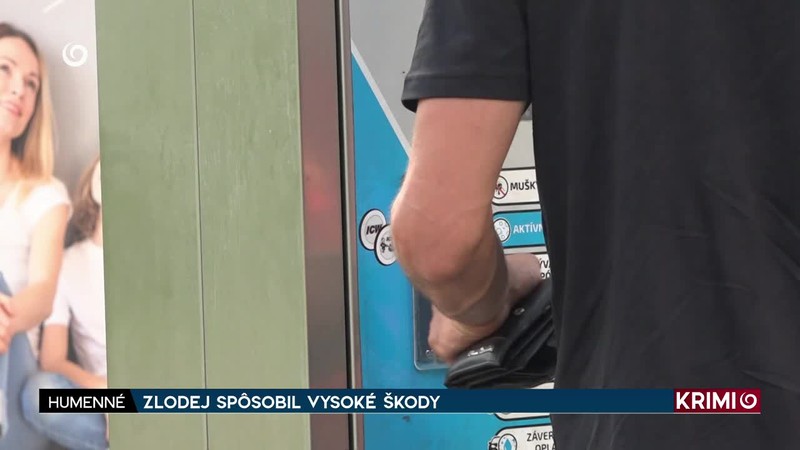 ZLODEJ SPÔSOBIL VYSOKÉ ŠKODY