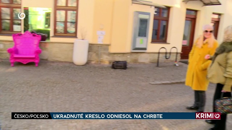 UKRADNUTÉ KRESLO ODNIESOL NA CHRBTE