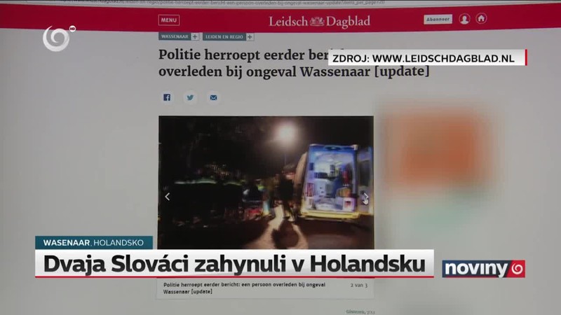 Dvaja Slováci zahynuli v Holandsku