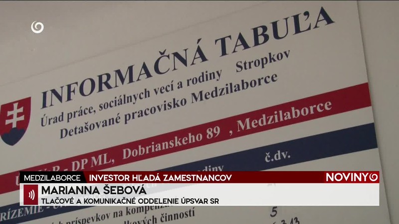 INVESTOR HĽADÁ ZAMESTNANCOV