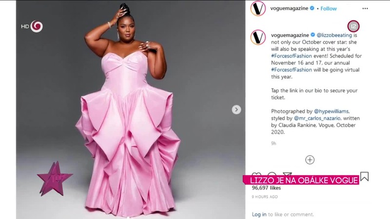 LIZZO JE NA OBÁLKE VOGUE