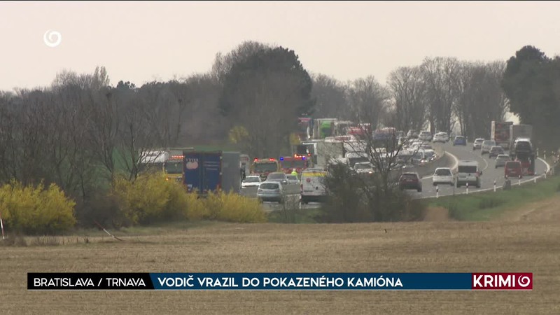 VODIČ VRAZIL DO POKAZENÉHO KAMIÓNA