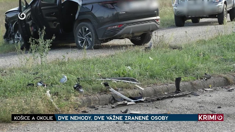 DVE NEHODY, DVE VÁŽNE ZRANENÉ OSOBY
