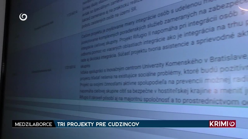 TRI PROJEKTY PRE CUDZINCOV