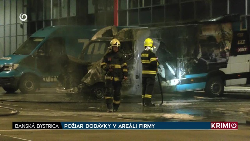 POŽIAR DODÁVKY V AREÁLI FIRMY