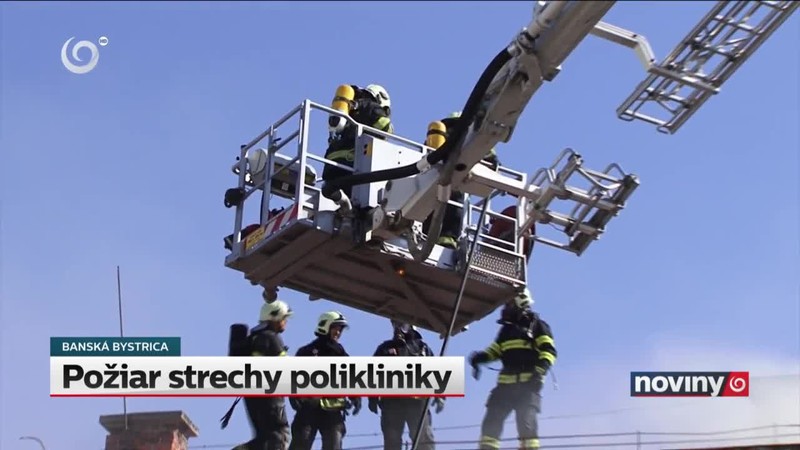 Požiar strechy polikliniky