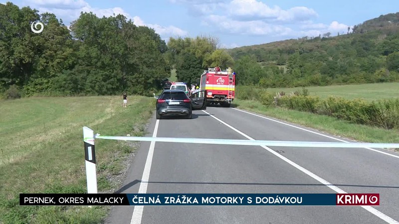 ČELNÁ ZRÁŽKA MOTORKY S DODÁVKOU,