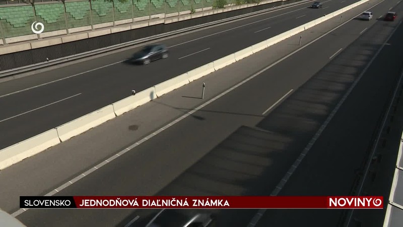 JEDNODŇOVÁ DIAĽNIČNÁ ZNÁMKA