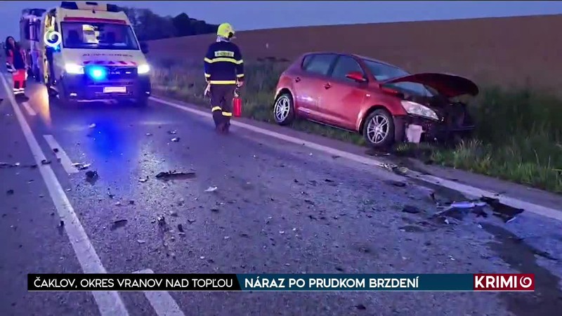 NÁRAZ PO PRUDKOM BRZDENÍ