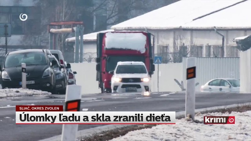 Úlomky ľadu a skla zranili dieťa