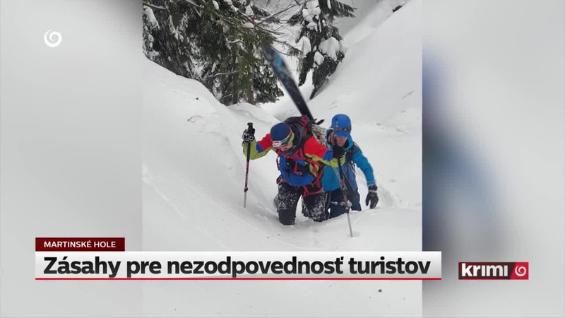 Zásahy pre nezodpovednosť turistov