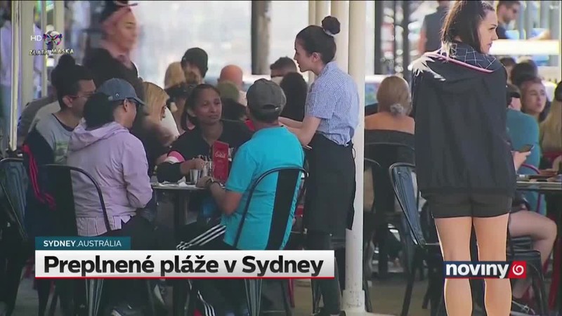 Preplnené pláže v Sydney