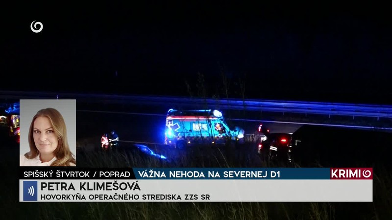 VÁŽNA NEHODA NA SEVERNEJ D1