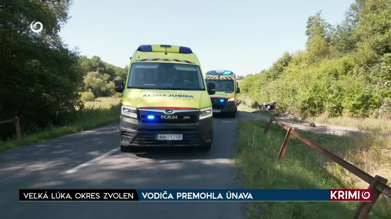 VODIČA PREMOHLA ÚNAVA