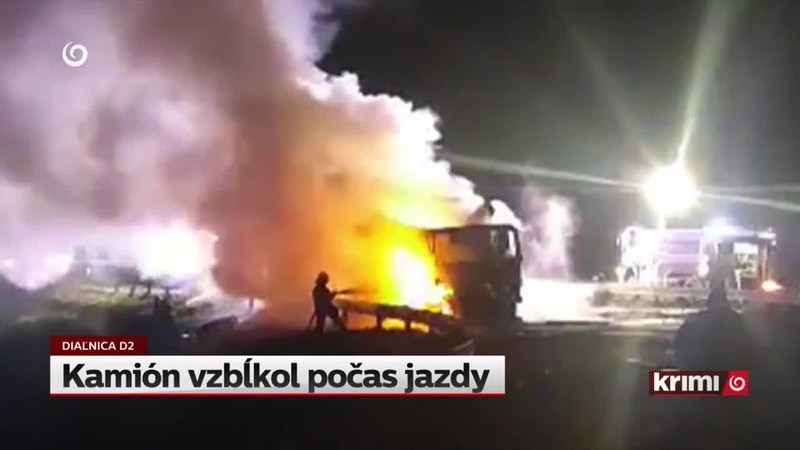 Kamión vzbĺkol počas jazdy