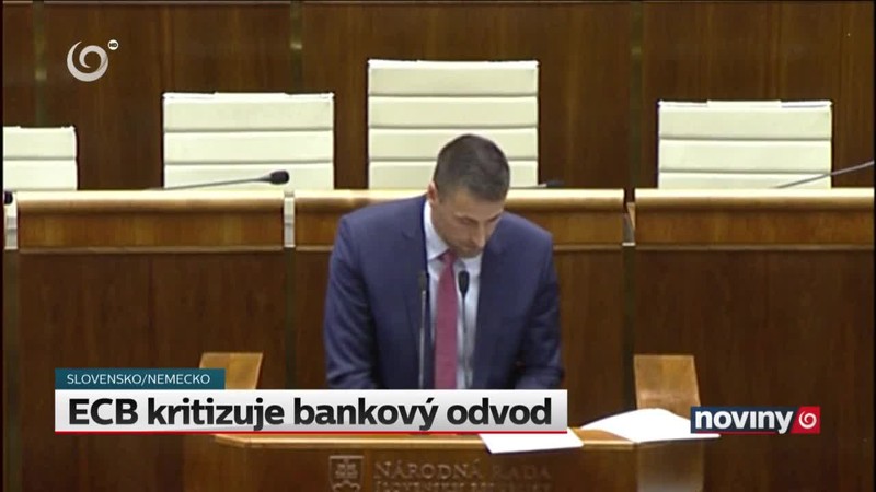 ECB kritizuje bankový odvod