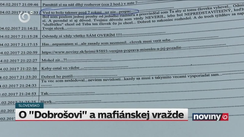 O "Dobrošovi" a mafiánskej vražde