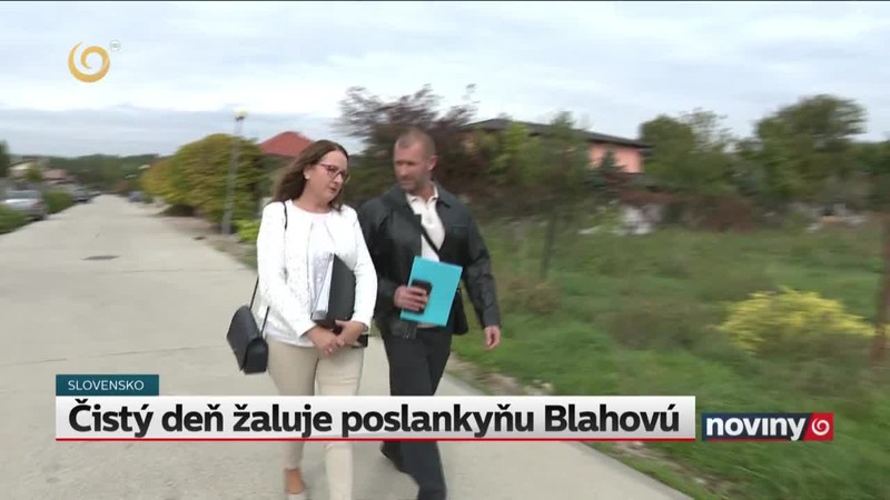 Čistý deň žaluje poslankyňu Blahovú