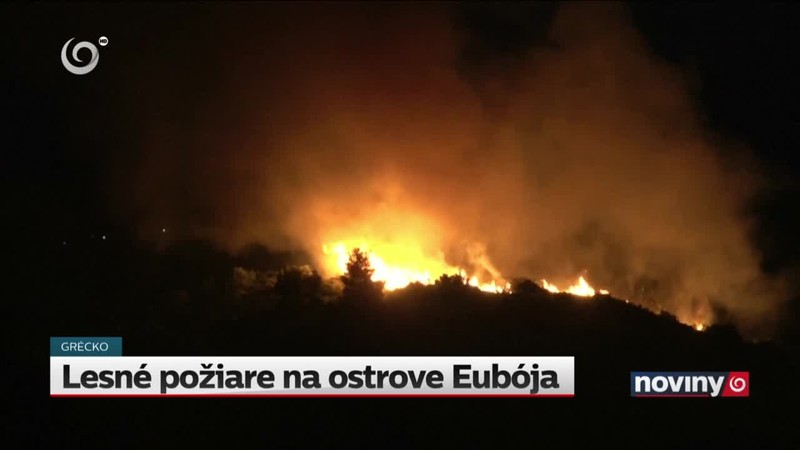 Lesné požiare na ostrove Eubója