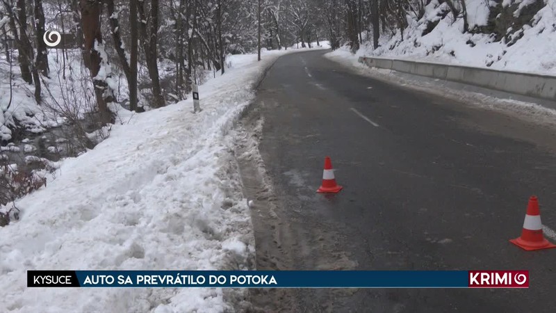 AUTO SA PREVRÁTILO DO POTOKA