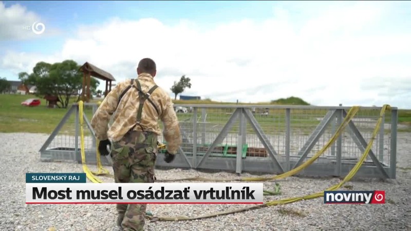 Most musel osádzať vrtuľníkň