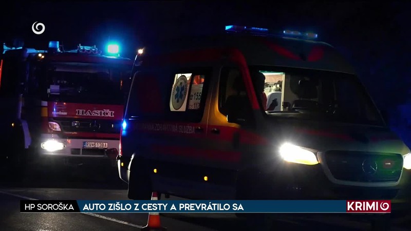 AUTO ZIŠLO Z CESTY A PREVRÁTILO SA