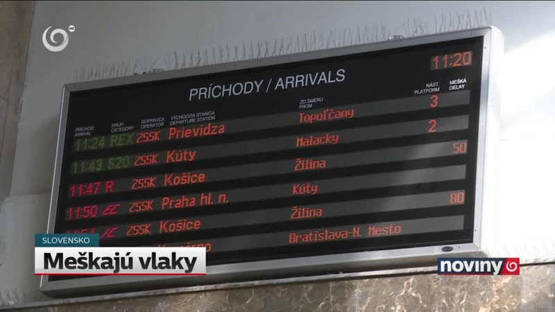 Meškajú vlaky