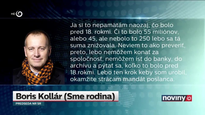 Kollár si to už nepamätá