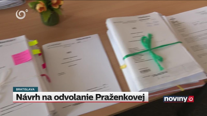 Návrh na odvolanie Praženkovej