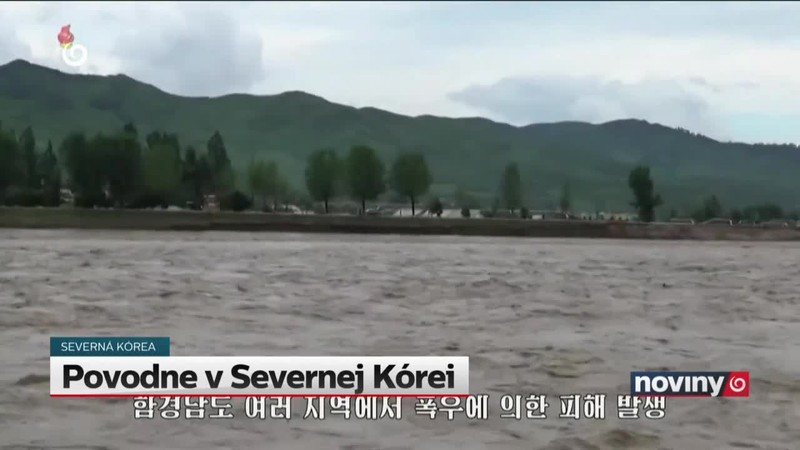 Povodne v Severnej Kórei