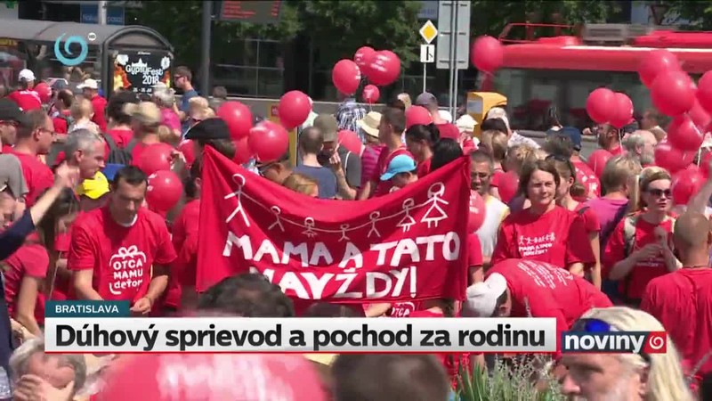 Dúhový sprievod a pochod za rodinu