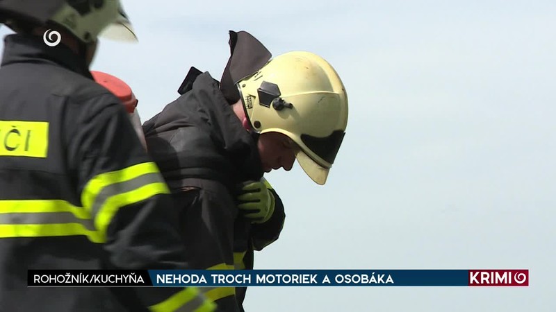 NEHODA TROCH MOTORIEK A OSOBÁKA