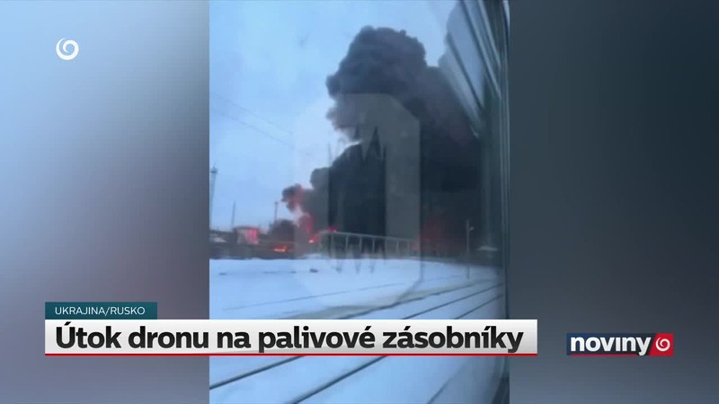 Útok dronu na palivové zásobníky